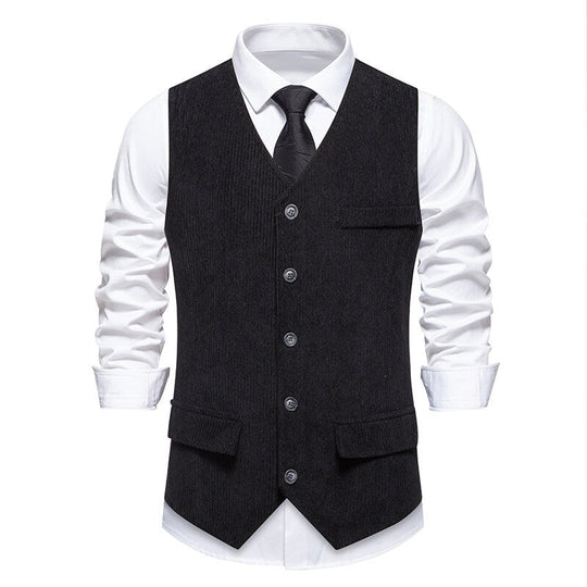 Herren elegante Anzugweste mit feinen strukturierten Details