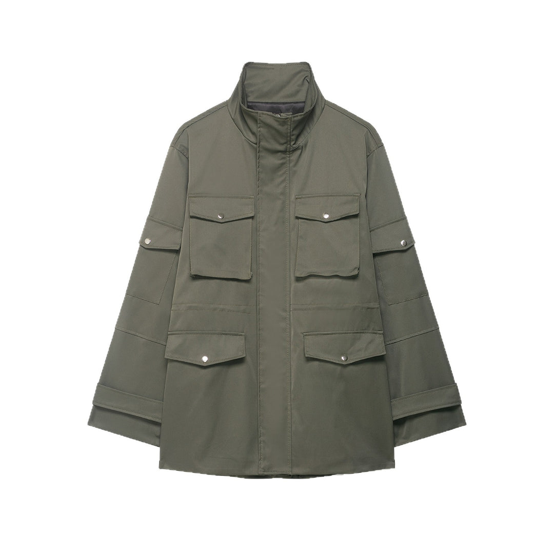 Damen Utility-Parka mit aufgesetzten Pattentaschen und hohem Stehkragen Shop Nory
