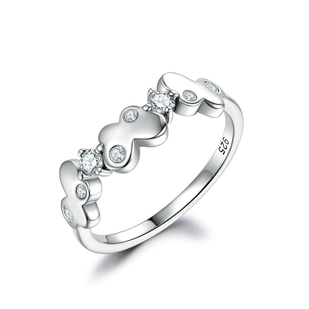 Damen Diamantring mit kunstvollem Design und funkelndem Zirkoniabesatz Shop Nory