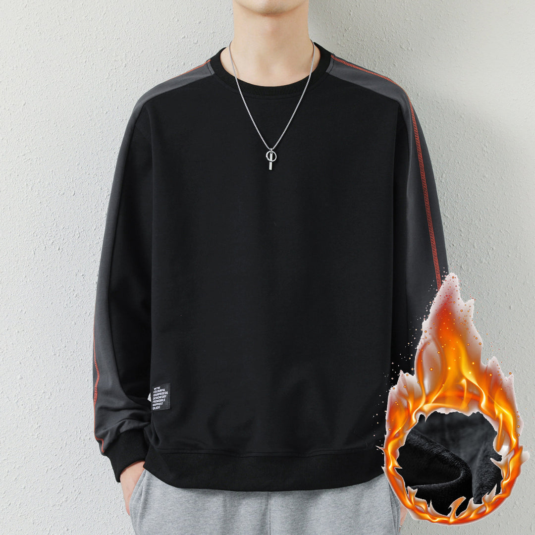 Herren Oversize-Sweatshirt mit kontrastierenden Ärmeln, Flachnaht-Details und Rippbündchen Shop Nory