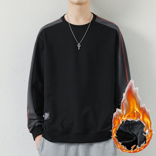 Herren Oversize-Sweatshirt mit kontrastierenden Ärmeln, Flachnaht-Details und Rippbündchen Shop Nory