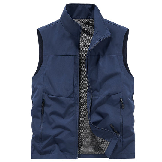 Herren Leichte Outdoor-Utilityweste mit Mesh‑Futter, windabweisender Microfaser und sicheren Reißverschlusstaschen Shop Nory