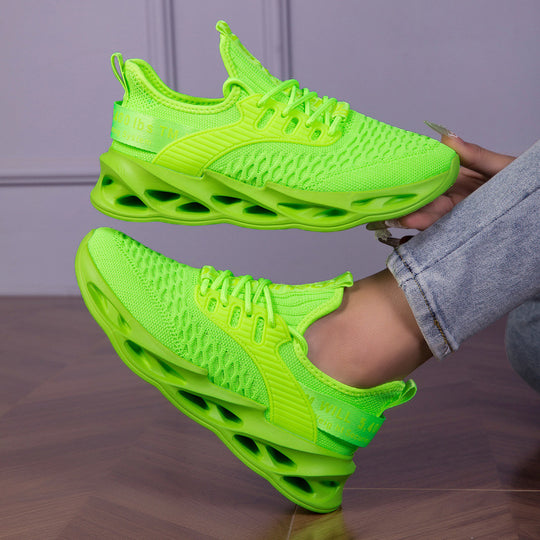 Damen Luftkissen-Sneaker mit transparenter Luftsohle und gestricktem Oberschuh Shop Nory