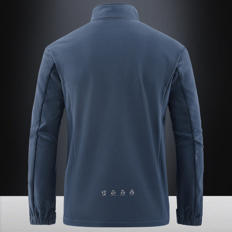 Herren Technische Softshelljacke mit winddichtem Shell, hohem Kragen und Reißverschlusstaschen Shop Nory