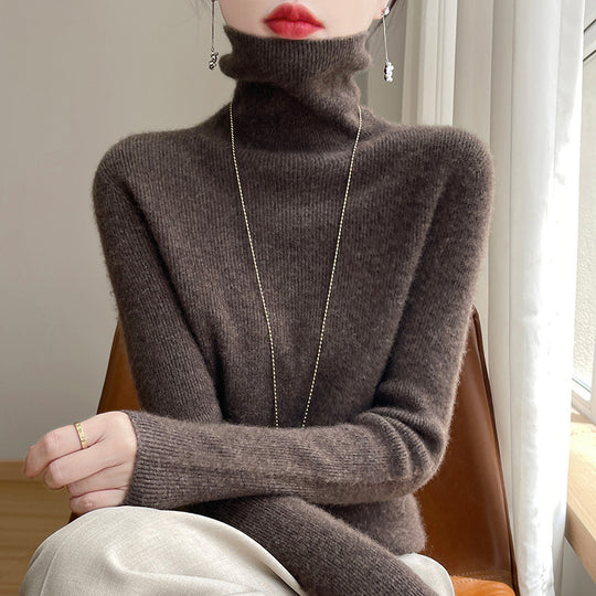 Damen Schmal geschnittener Feinstrick-Rollkragenpullover mit extrafeinem Flauschfinish Shop Nory