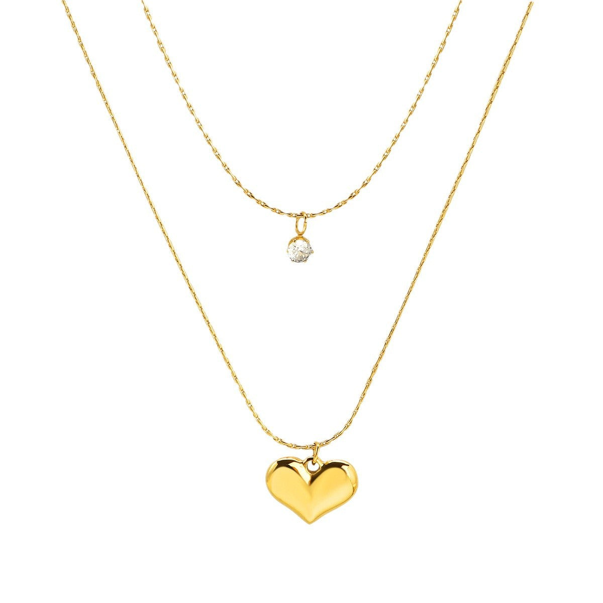 Damen Halskette mit funkelndem Herzanhänger und elegantem Zierdesign Shop Nory
