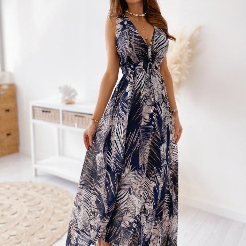 Elegantes Tropical Maxi Kleid für Damen