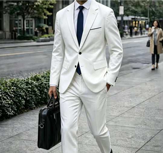 Herren Zweiteiliger Slim-Fit Businessanzug mit tailliertem Revers und schlanker Anzughose Shop Nory