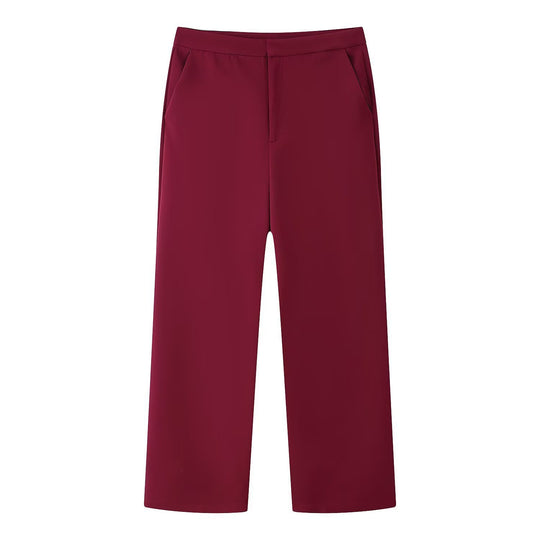 Damen Zweiteiliges Anzugset mit Federbesatz an Ärmeln und weiter Marlenehose Shop Nory