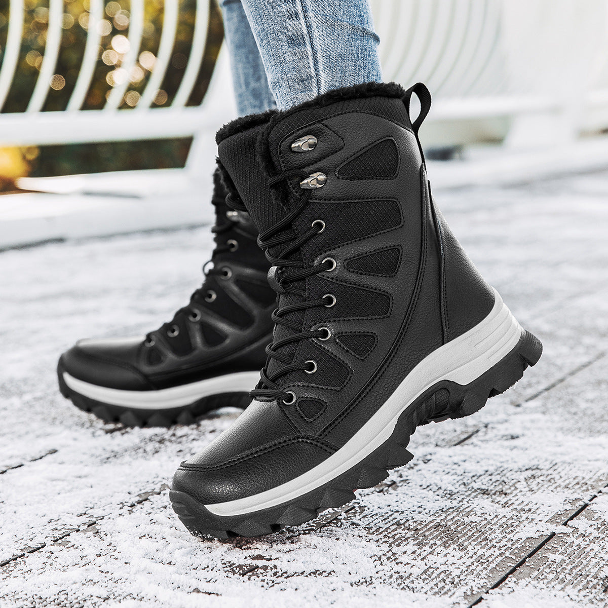 Damen Wasserdichte Winterstiefel mit isolierendem Futter und rutschfester Sohle Shopnory