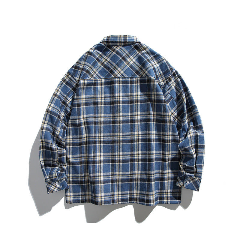 Unisex Kariertes Overshirt im Boxy‑Schnitt mit Brustklappentaschen aus weichem Flanell Shop Nory