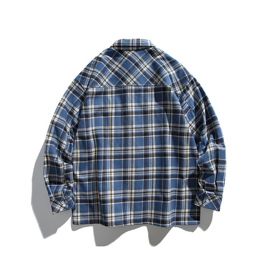 Unisex Kariertes Overshirt im Boxy‑Schnitt mit Brustklappentaschen aus weichem Flanell Shop Nory