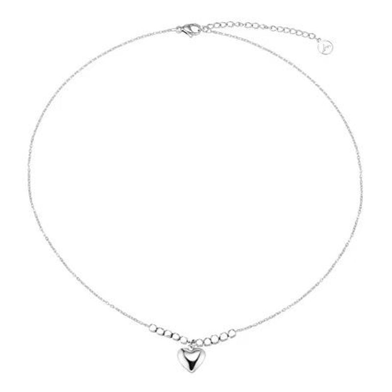 Damen Halskette mit elegantem Herzanhänger und filigraner Gliederkette Shop Nory