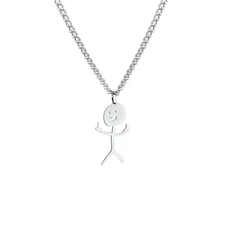 Damen Kette mit kreativem, lässigem Figurenanhänger Shop Nory