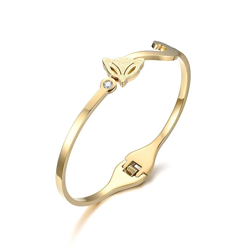 Damen Armband mit stilvollem Fuchsdesign und funkelndem Zirkonia Shop Nory