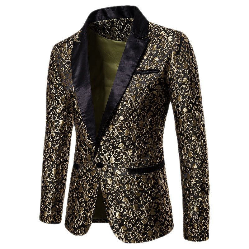 Herren ornamentales Smokingsakko mit Satinrevers und brokatstrukturierter Oberfläche Shop Nory