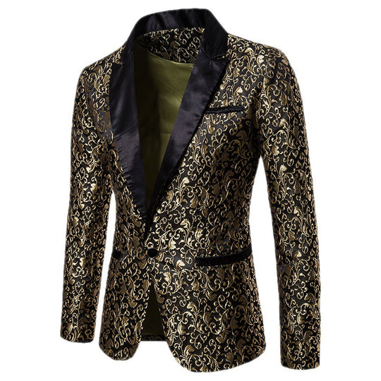 Herren ornamentales Smokingsakko mit Satinrevers und brokatstrukturierter Oberfläche Shop Nory
