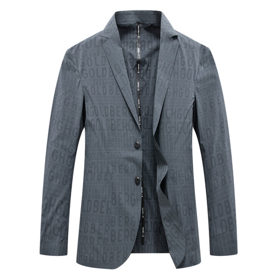 Herren Modernes Slim-Fit Sakko mit dezentem Logo-Jacquard und leichter Innenfütterung Shop Nory