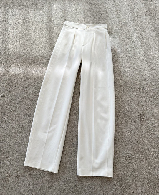 Damen Elegante weite Stoffhose mit Falten Shop Nory