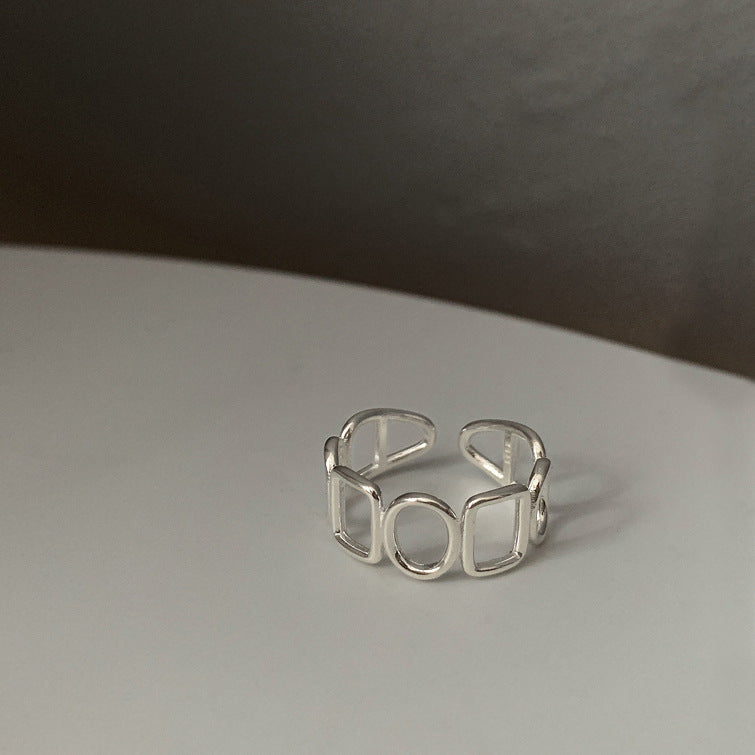 Damen Offener Ring mit modernem Rechteckdesign Shop Nory