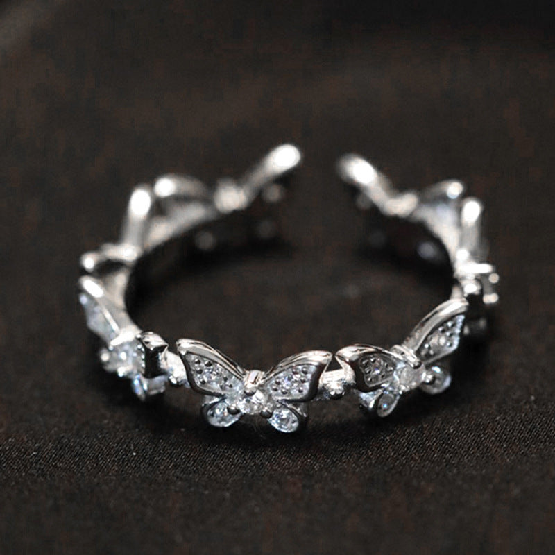 Damenring mit kunstvollen Schmetterlingsdetails Shop Nory