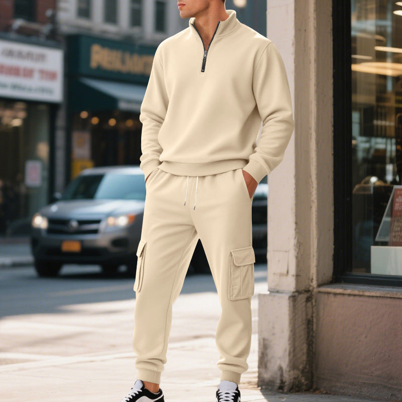 Herren nan kuschelige Cargostil-Jogginghose aus Fleece mit Kordelzug und Aufsatztaschen Shop Nory