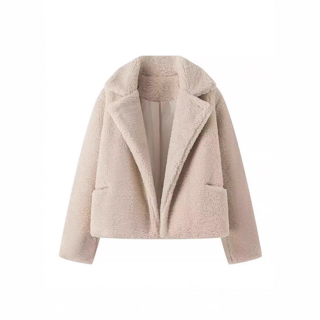 Damen Teddy-Mantel aus Faux-Shearling mit Oversize-Kragen Shop Nory