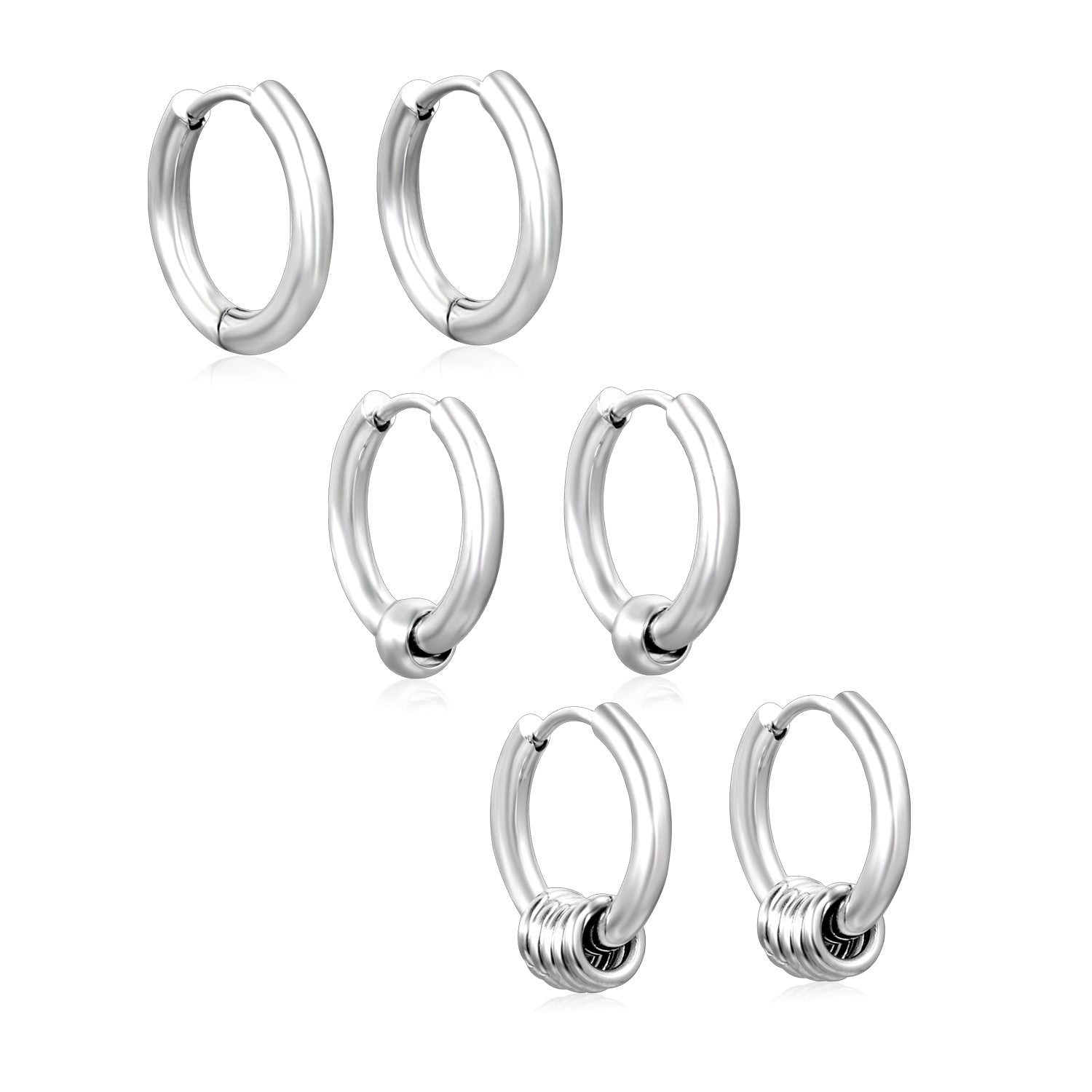 Damen Edelstahl Creolen im eleganten, minimalistischen Design Shop Nory