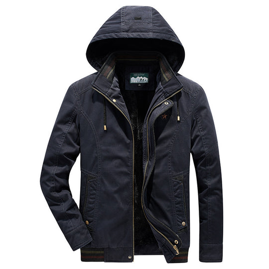 Herren Utility-Kapuzenjacke im Field-Parka-Stil mit Thermofutter und Multifunktions-Taschen Shop Nory