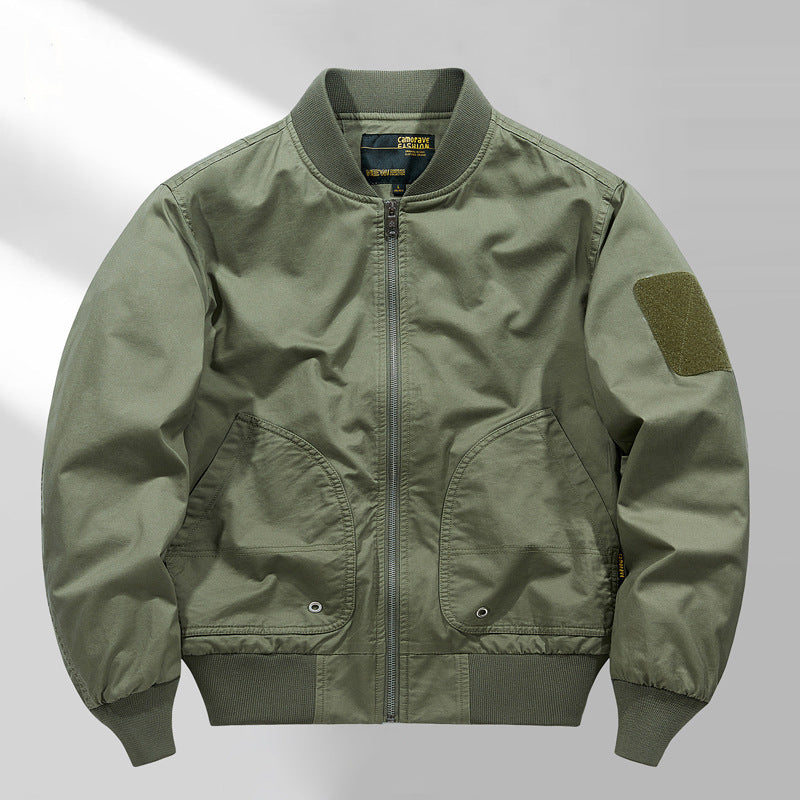 Herren Kurz geschnittene leichte Bomberjacke mit taktischem Ärmelpatch und robustem Funktionsshell Shop Nory