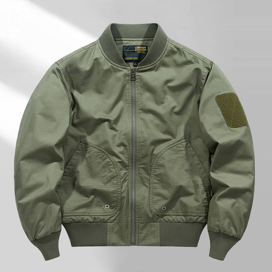 Herren Kurz geschnittene leichte Bomberjacke mit taktischem Ärmelpatch und robustem Funktionsshell Shop Nory