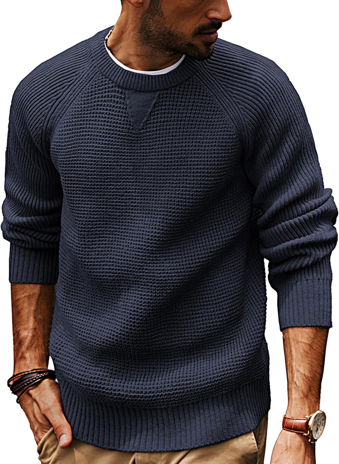 Herren strukturiertes Pullover mit lässigem Schnitt