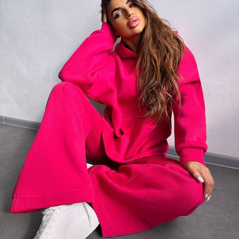 Damen Oversized Hoodie‑Set mit weiter Palazzo‑Loungehose aus schwerer Baumwollmischung Shop Nory