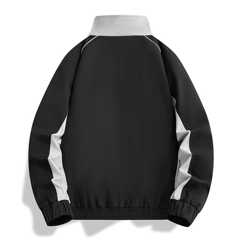 Herren Leichte Athletic-Softshell-Trainingsjacke mit Kontrastpaneelen, Stehkragen & elastischem Saum Shop Nory