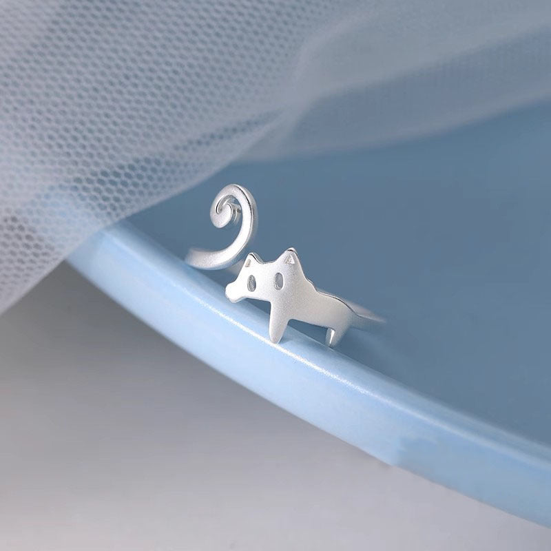 Damen Verspielter Katzenring mit elegantem Design Shop Nory