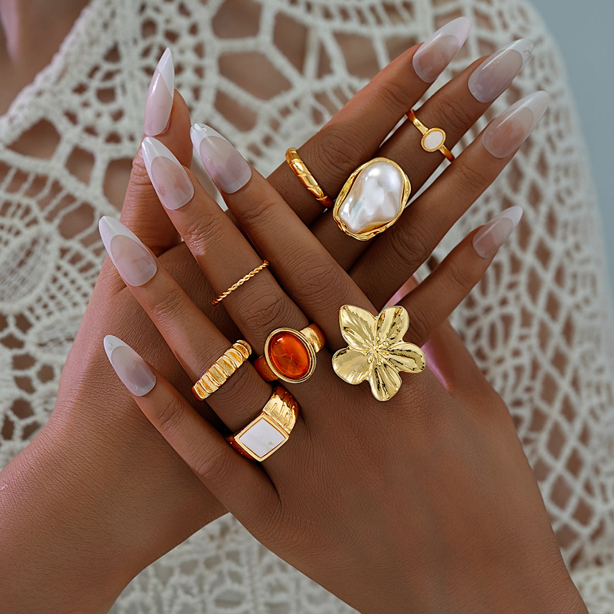 Damen modisches Ring-Set mit verschiedenen Designs Shop Nory