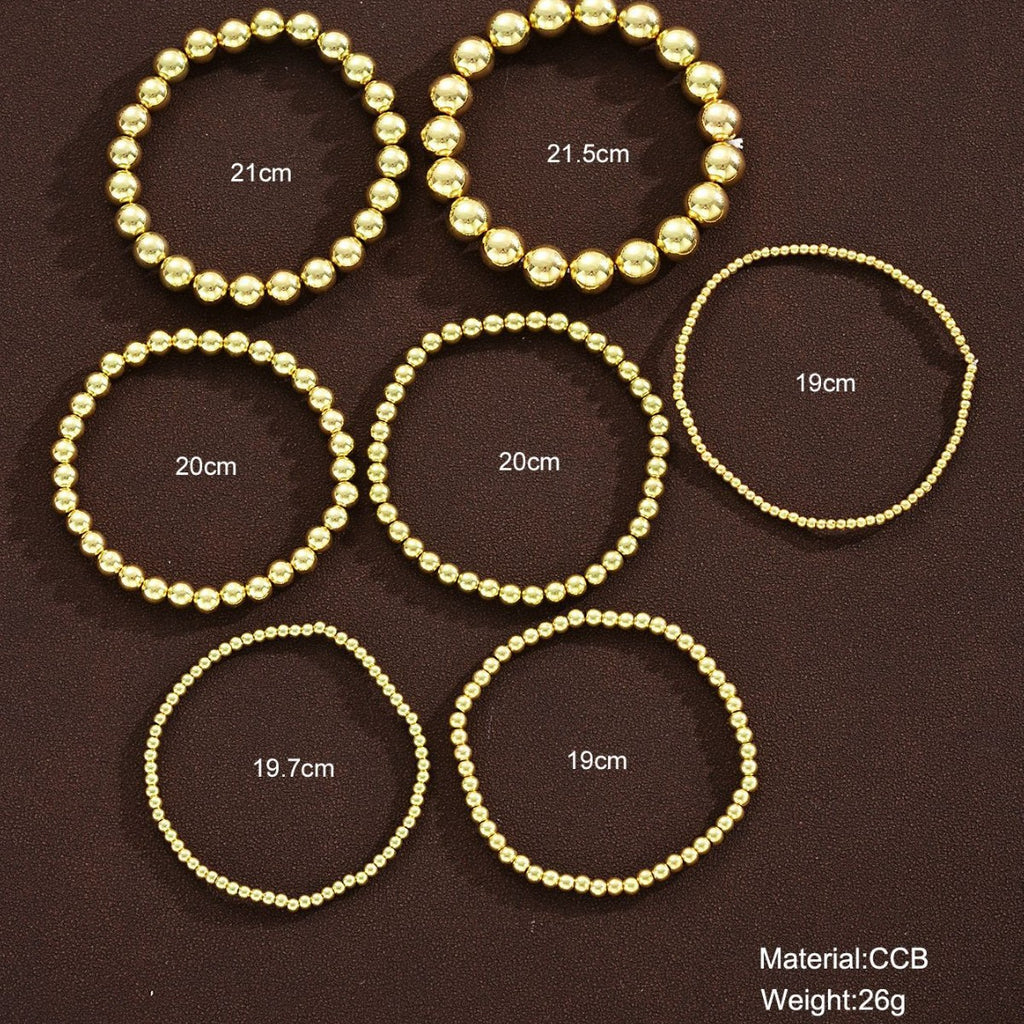 Damen Perlenarmband-Set mit funkelnden und variierenden Größen Shop Nory