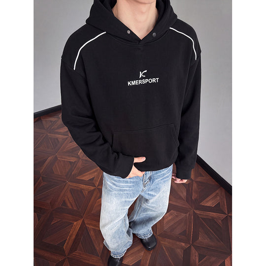 Herren Lässiger Kapuzenpullover im Sportstyle mit Kontrastpaspel und Kängurutasche Shop Nory