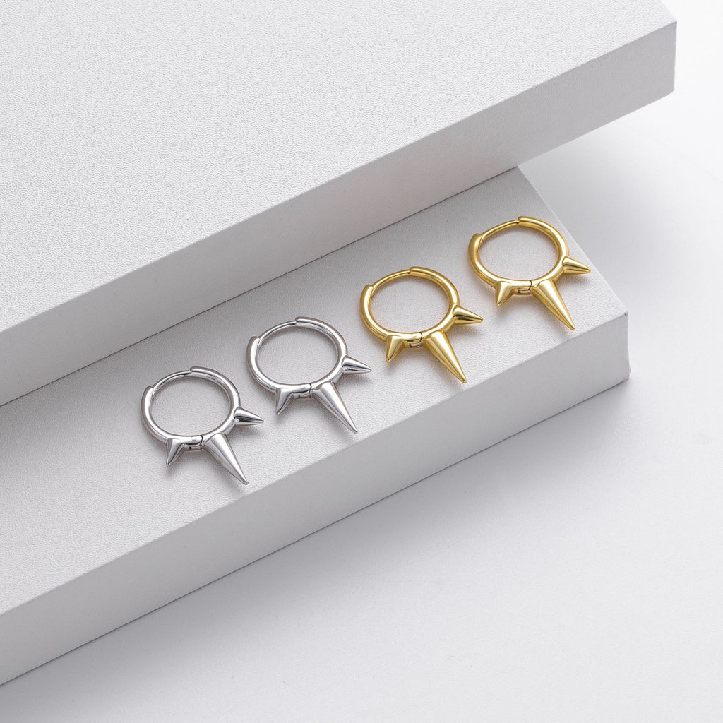 Damen Creolen im modernen Speerspitzen-Design aus 925er Sterlingsilber Shop Nory