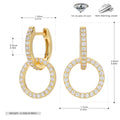 Damen Ohrhänger mit glitzernden Zirkonia in modernem Design Shop Nory