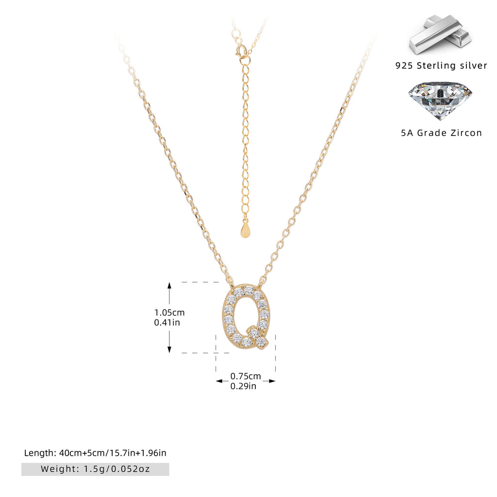 Damen Halskette mit Z-Anhänger und funkelnden Zirkonia Shop Nory