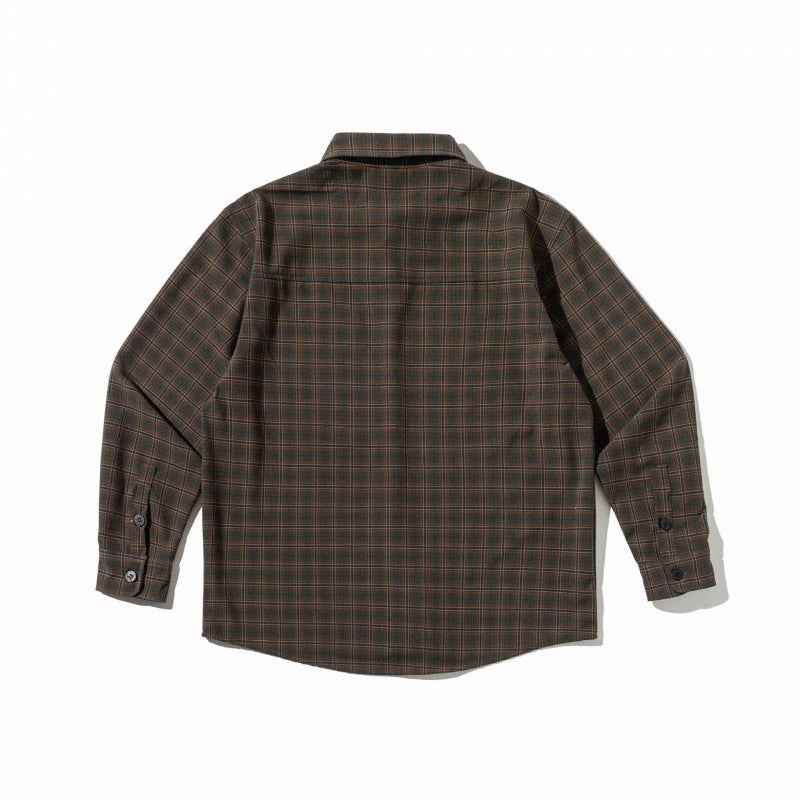Unisex Kastenförmiges kariertes Overshirt aus Baumwollmischung mit Brusttasche Shop Nory