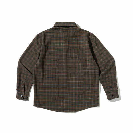 Unisex Kastenförmiges kariertes Overshirt aus Baumwollmischung mit Brusttasche Shop Nory