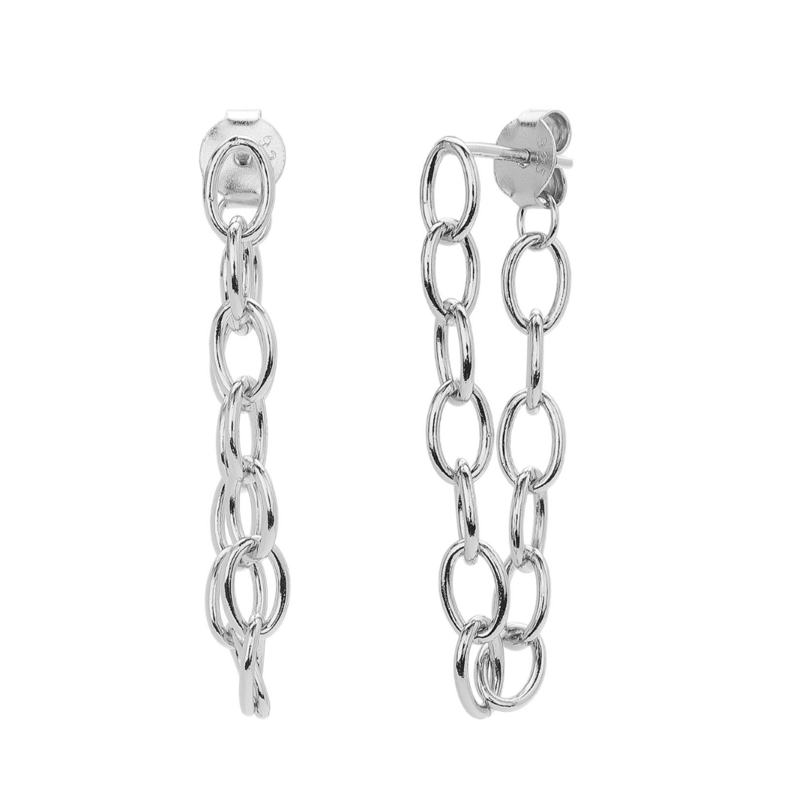 Damen Ohrhänger mit attraktivem Kettendesign aus hochwertigem 925 Sterling Silber Shop Nory