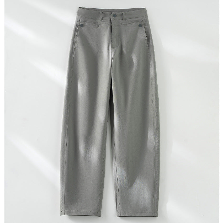 Damen Hochgeschnittene Weitbein-Hose aus fließendem Viskosemix mit Bügelfalte und Eingrifftaschen Shop Nory