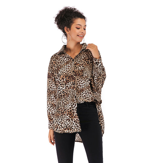 Damen Bedruckte Hemdbluse mit grafischem Patchwork-Print & Knopfleiste Shop Nory