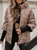Damen Kurzjacke mit hohem Kragen aus leichtem Material