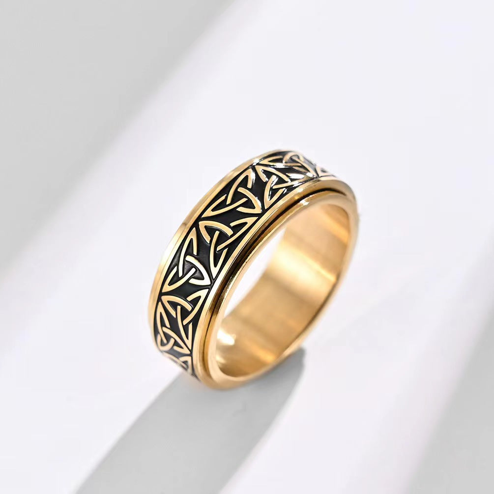 Herren Ring mit kunstvollem keltischem Muster und eleganter Edelstahloberfläche Shop Nory