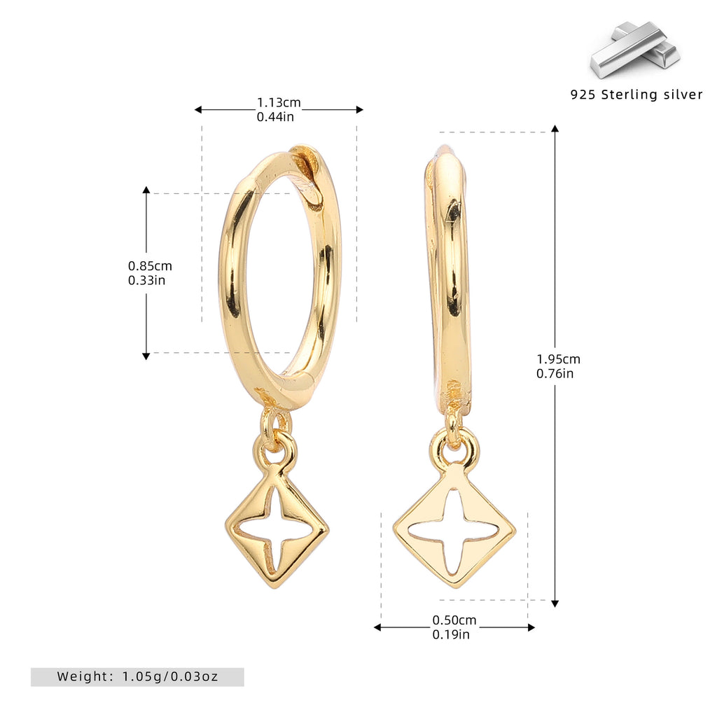 Damen Creolen mit filigranem Anhängerdesign Shop Nory