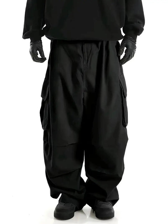 Herren Weite Baggy-Utility-Cargohose mit Multifachtaschen und tiefem Schritt Shop Nory